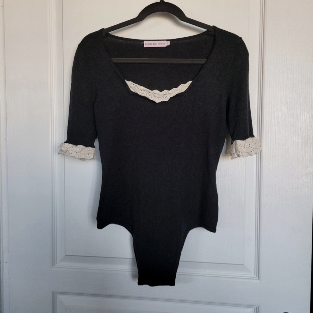 L'ecole des Femmes Square Neck French Maid Bodysuit